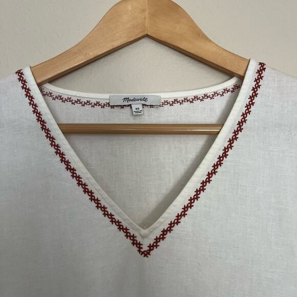 Madewell Embroidered-Sleeve Popover Midi Dress - Picture 10 of 15